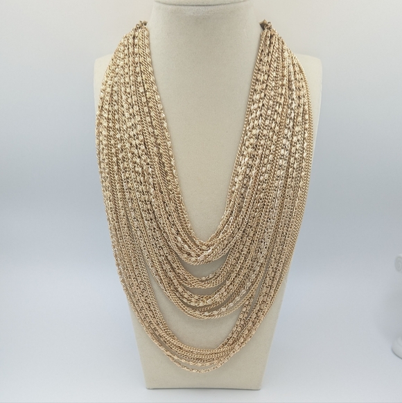 Vintage ART Statement Multi Chain Two Piece Set - Picture 2 of 12